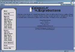 Screenshot of ColonialReproduction's Web Site