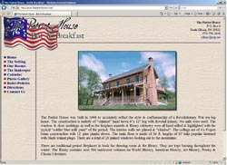 Screenshot of The Patriot House Web Site