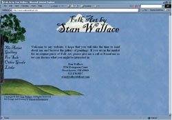 Screenshot of Stan Wallace's Web Site