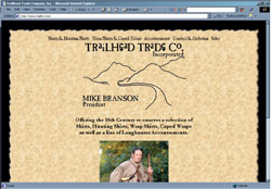Screenshot of Trailhead Trail Co.'s Web Site