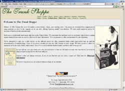 Screenshot of The Trunk Shoppe's Web Site
